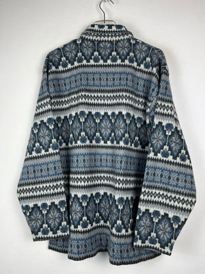 Vintage Fleece / Acryl Half-Zip Sweater (M)