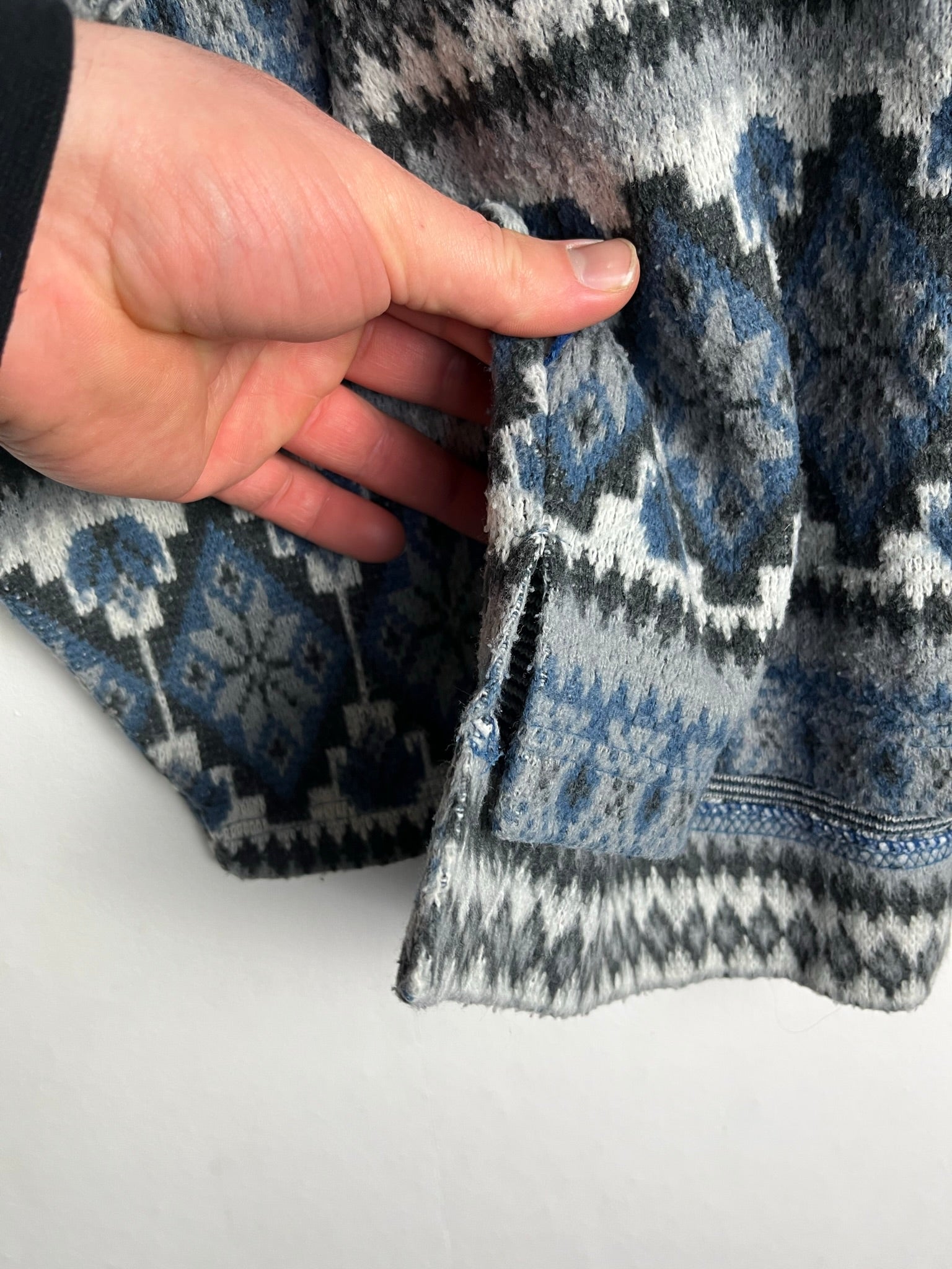Vintage Fleece / Acryl Half-Zip Sweater (M)