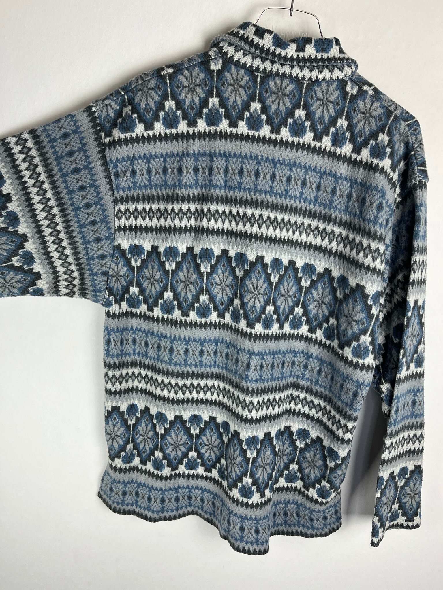 Vintage Fleece / Acryl Half-Zip Sweater (M)