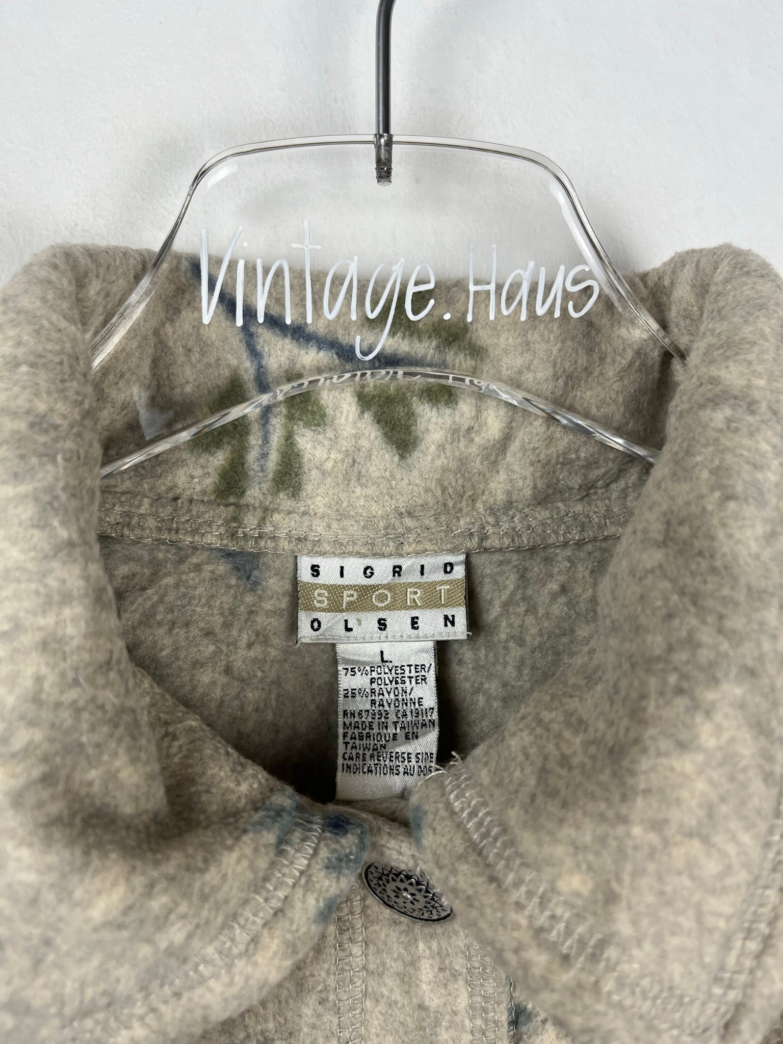 Vintage Fleece Sweatshirtjacke (M)