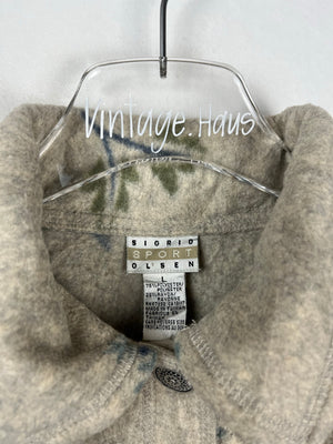 Vintage Fleece Sweatshirtjacke (M)