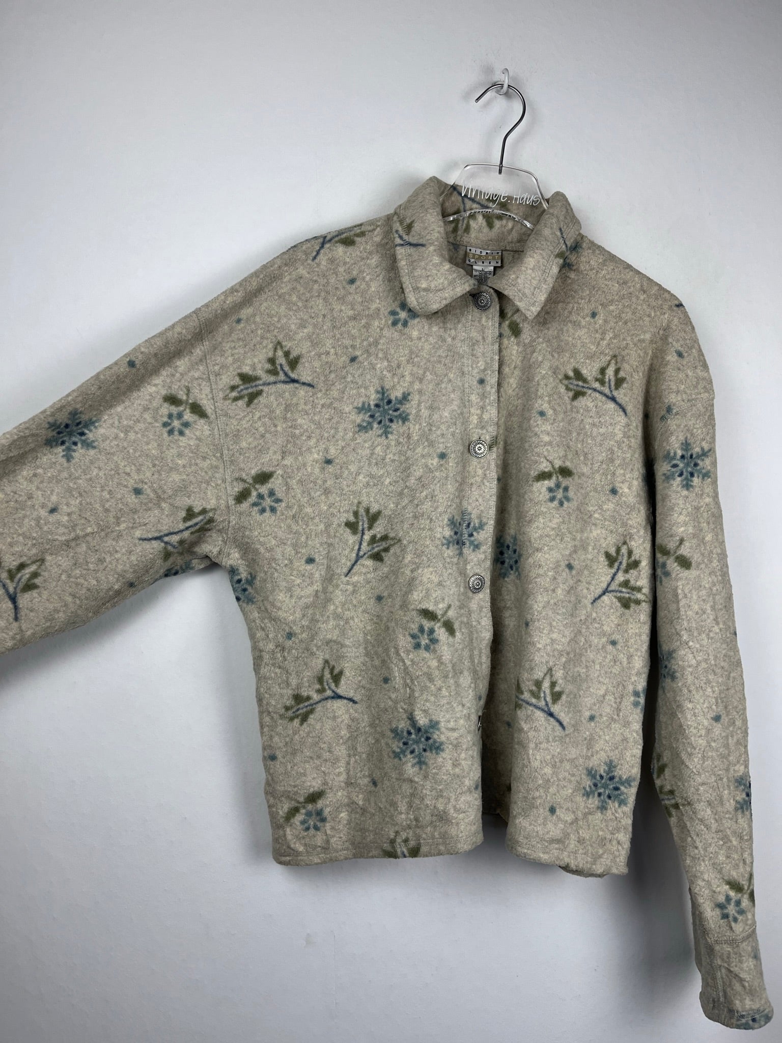 Vintage Fleece Sweatshirtjacke (M)