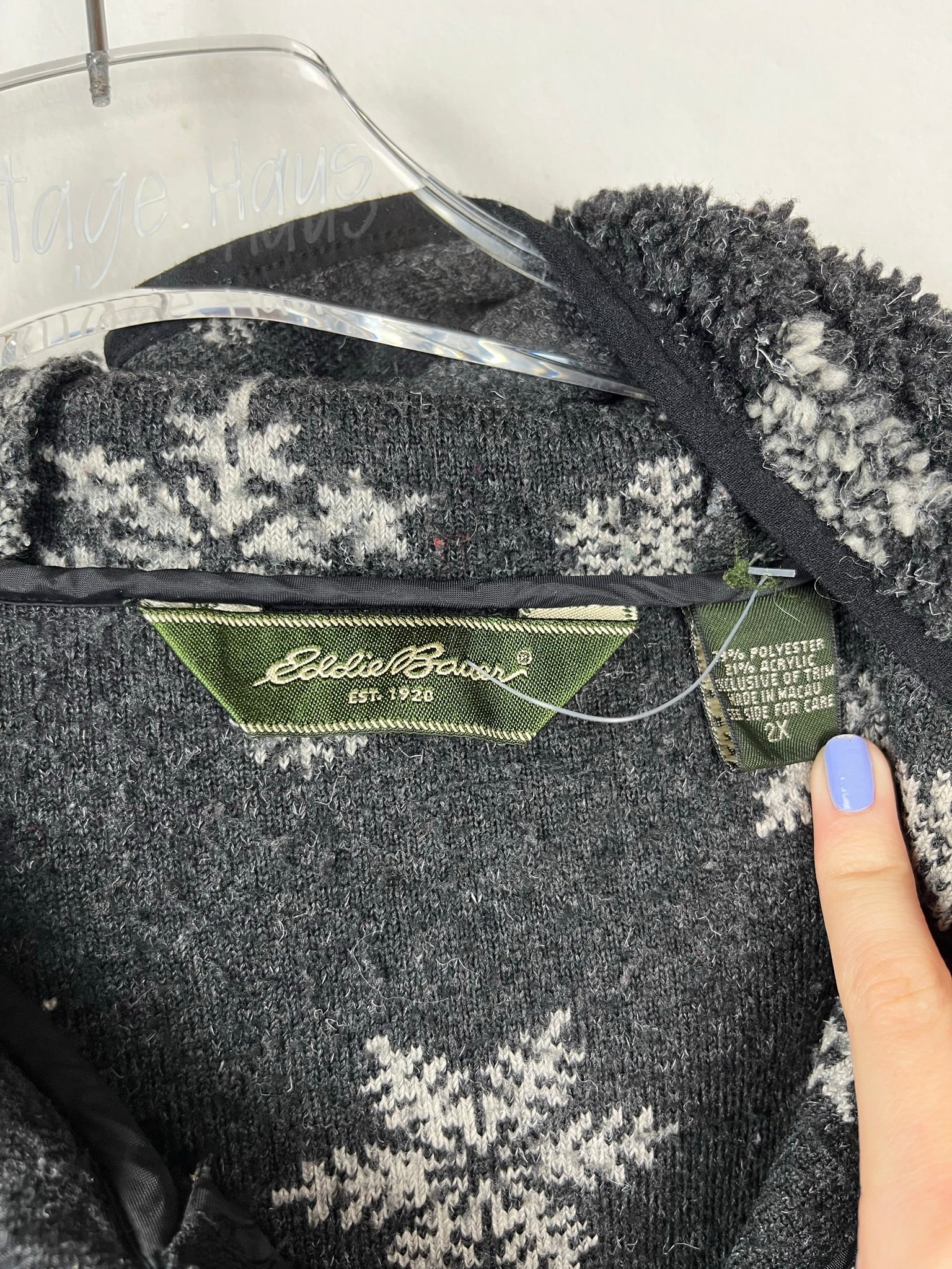 Vintage Fleece Sweatshirtjacke (XL)