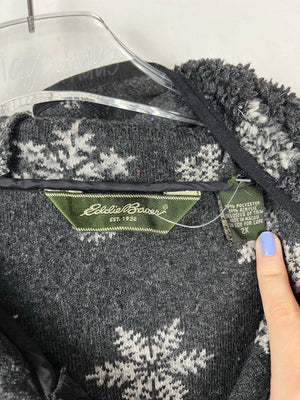 Vintage Fleece Sweatshirtjacke (XL)
