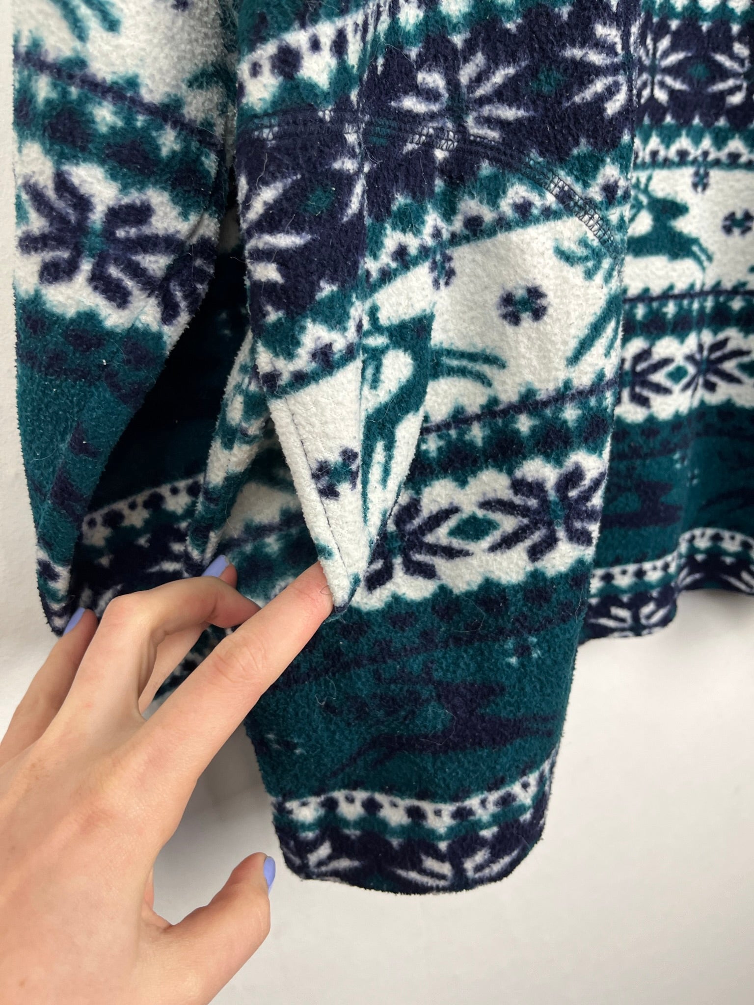 Vintage Fleece Sweatshirtjacke (XL)