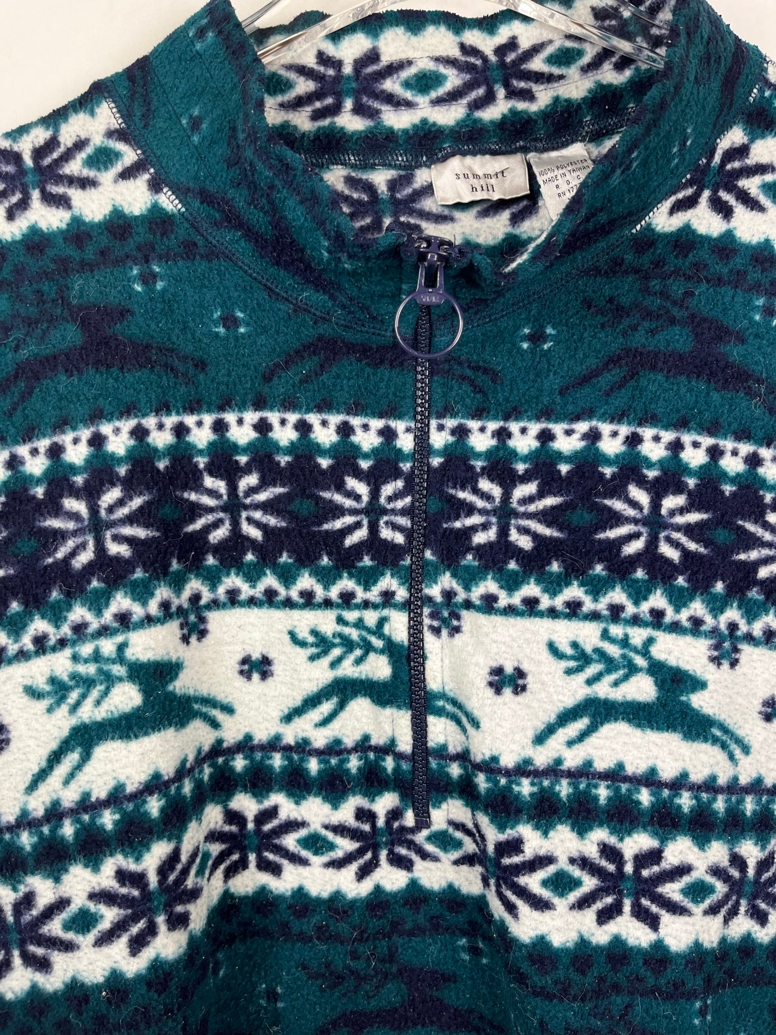 Vintage Fleece Sweatshirtjacke (XL)