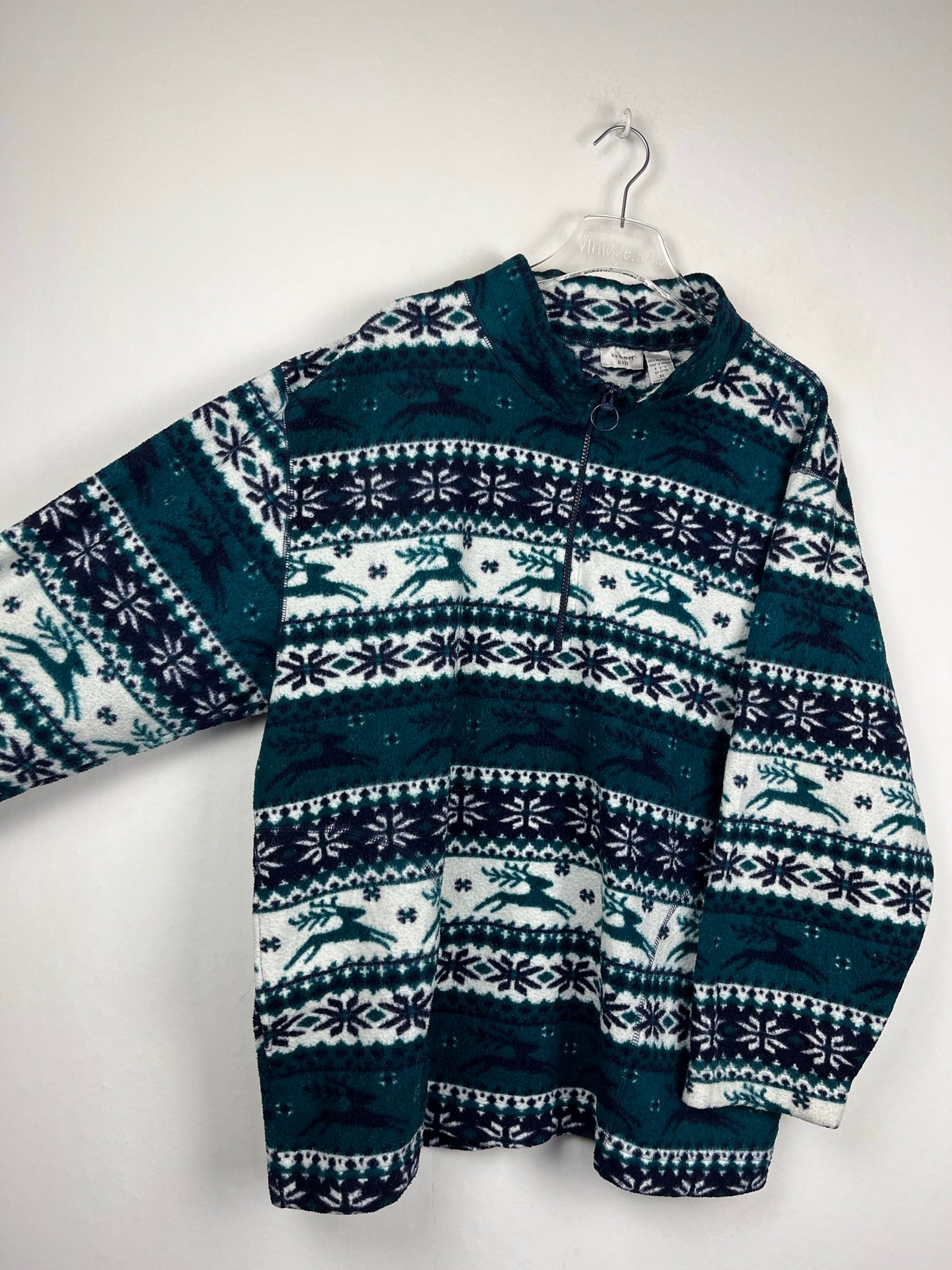 Vintage Fleece Sweatshirtjacke (XL)