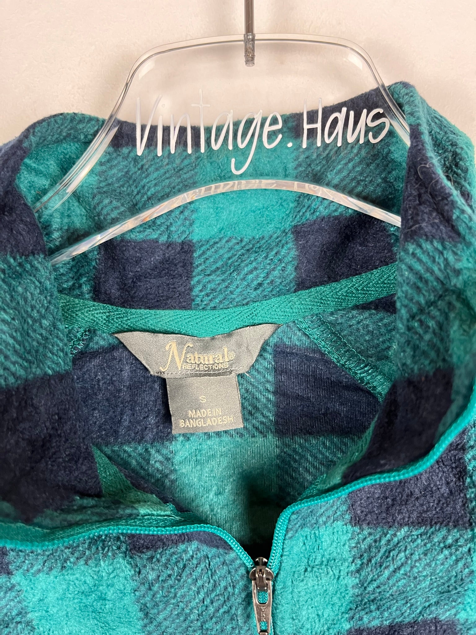 Vintage dünner Fleece Half-Zip Sweater (S Frauen)
