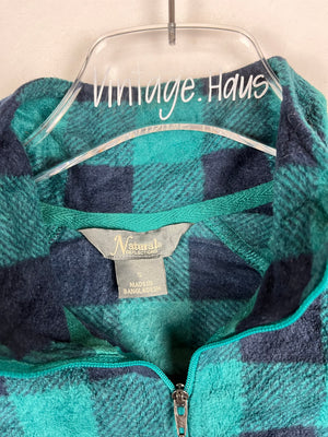 Vintage dünner Fleece Half-Zip Sweater (S Frauen)