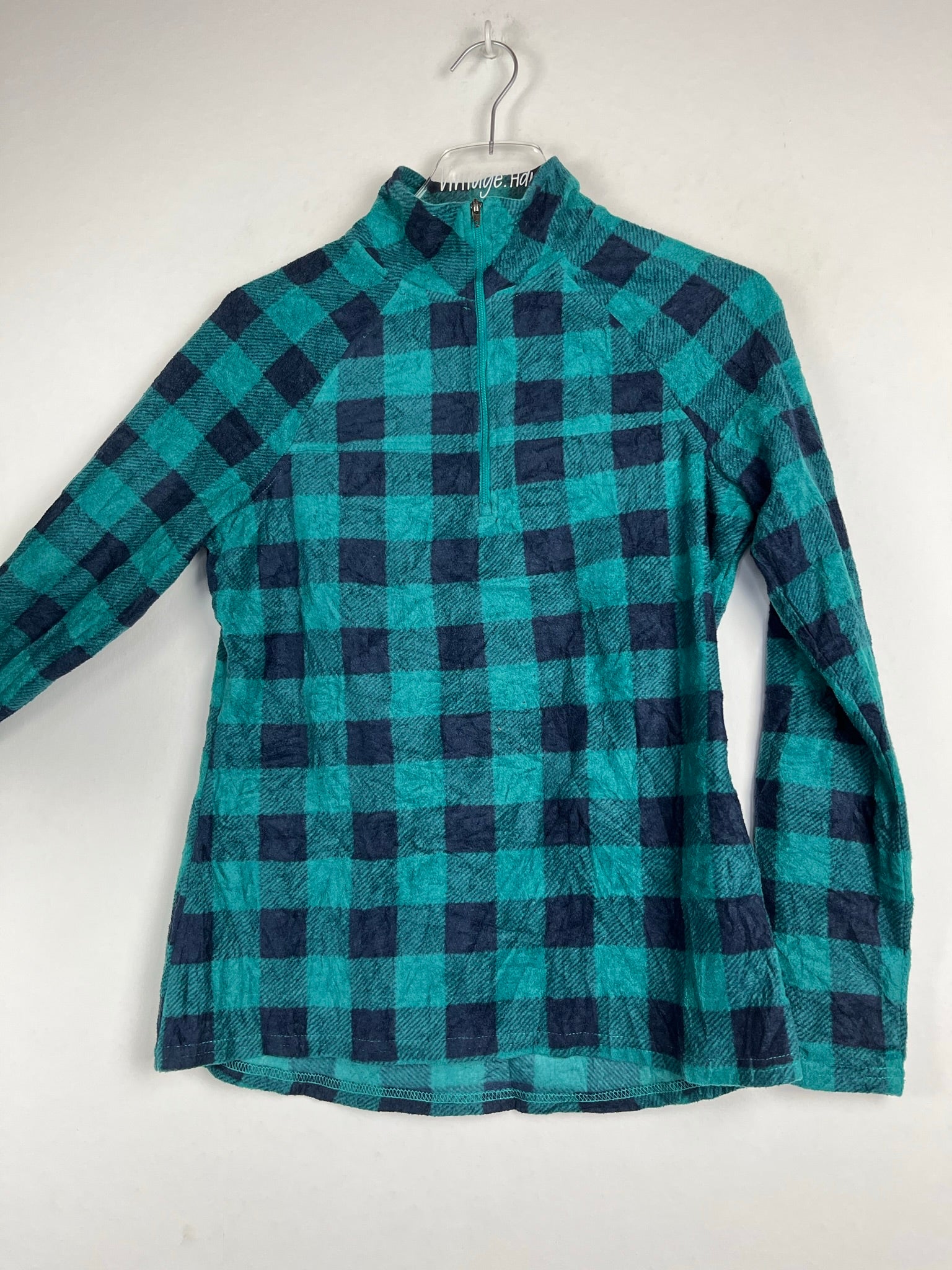 Vintage dünner Fleece Half-Zip Sweater (S Frauen)