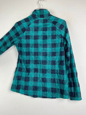 Vintage dünner Fleece Half-Zip Sweater (S Frauen)