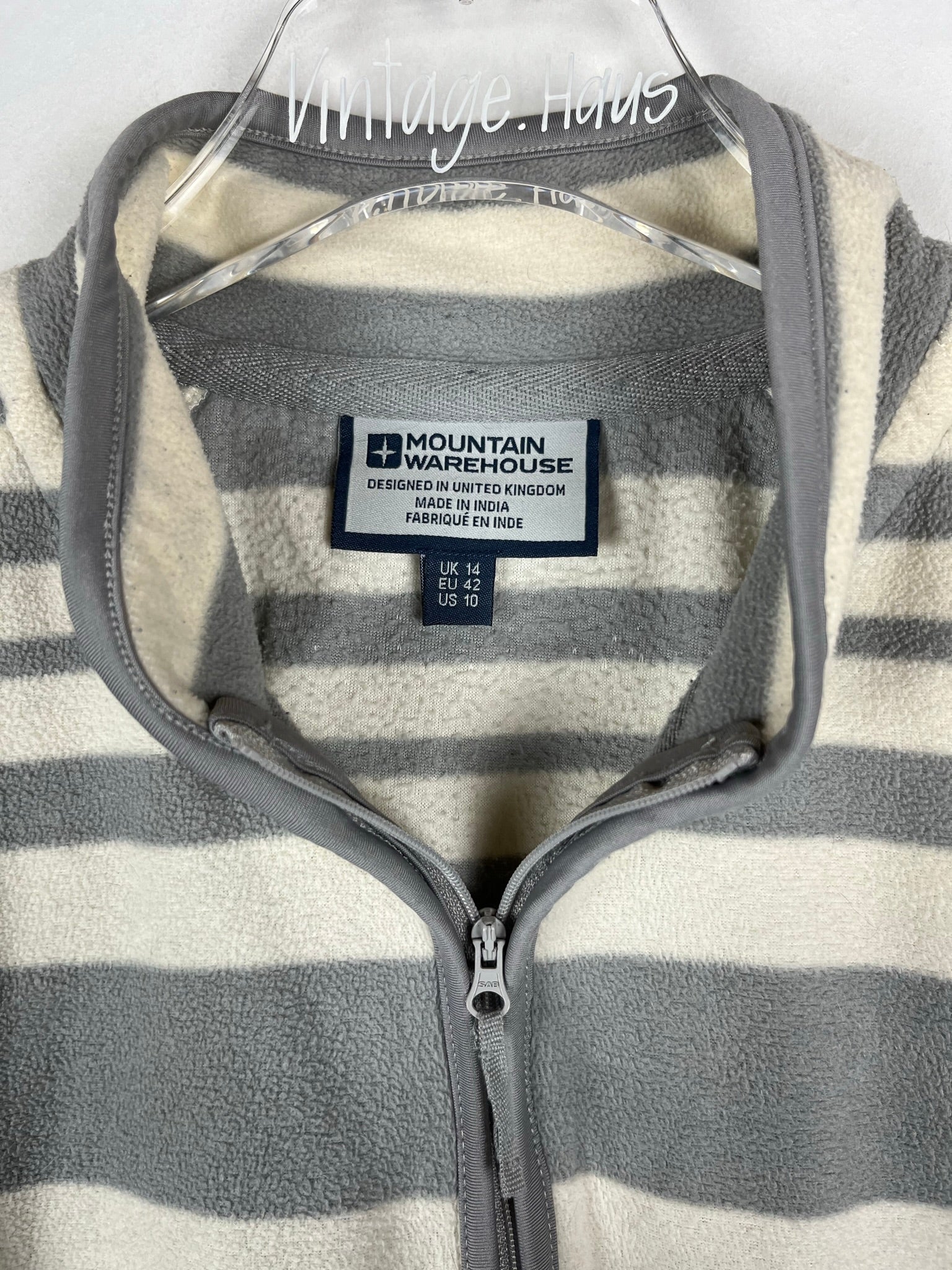 Vintage dünner Fleece Half-Zip Sweater (S)
