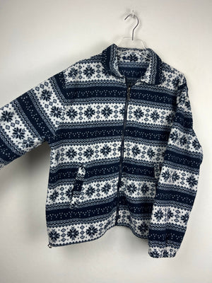 Vintage Fleece Sweatshirtjacke (L)