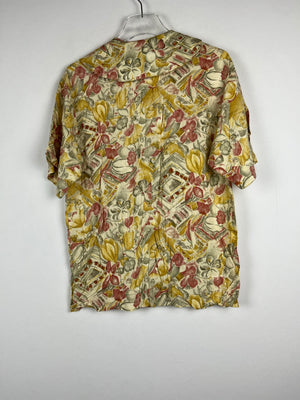 Vintage Bluse mit langem Kragen (M)