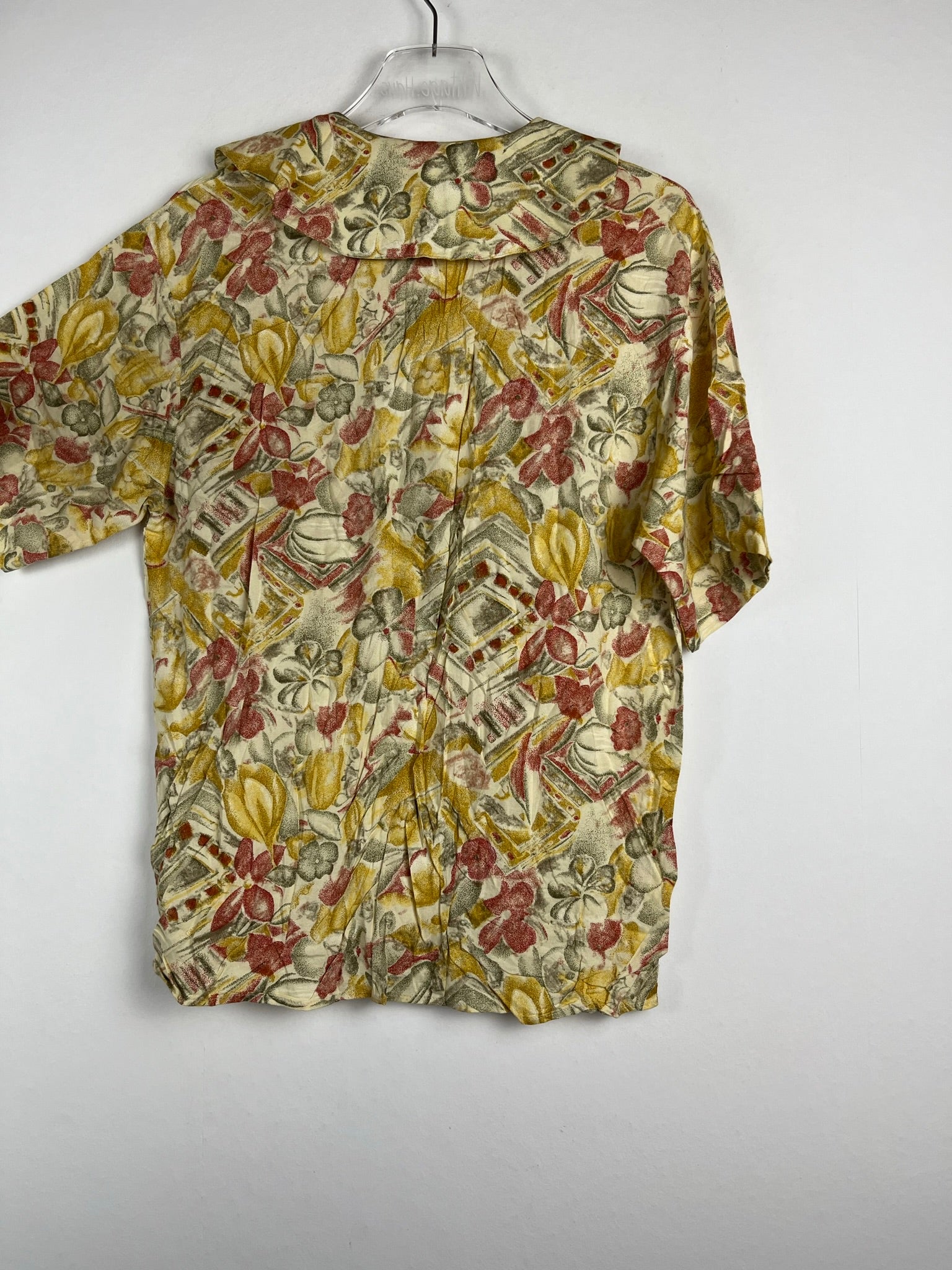 Vintage Bluse mit langem Kragen (M)