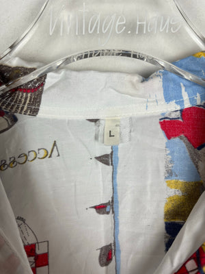 Vintage Crazy Pattern Hemd (L)