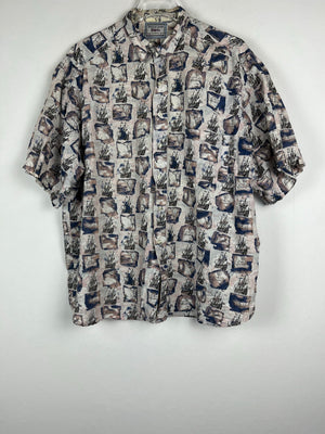 Vintage Crazy Pattern Hemd (M-L)