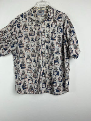 Vintage Crazy Pattern Hemd (M-L)