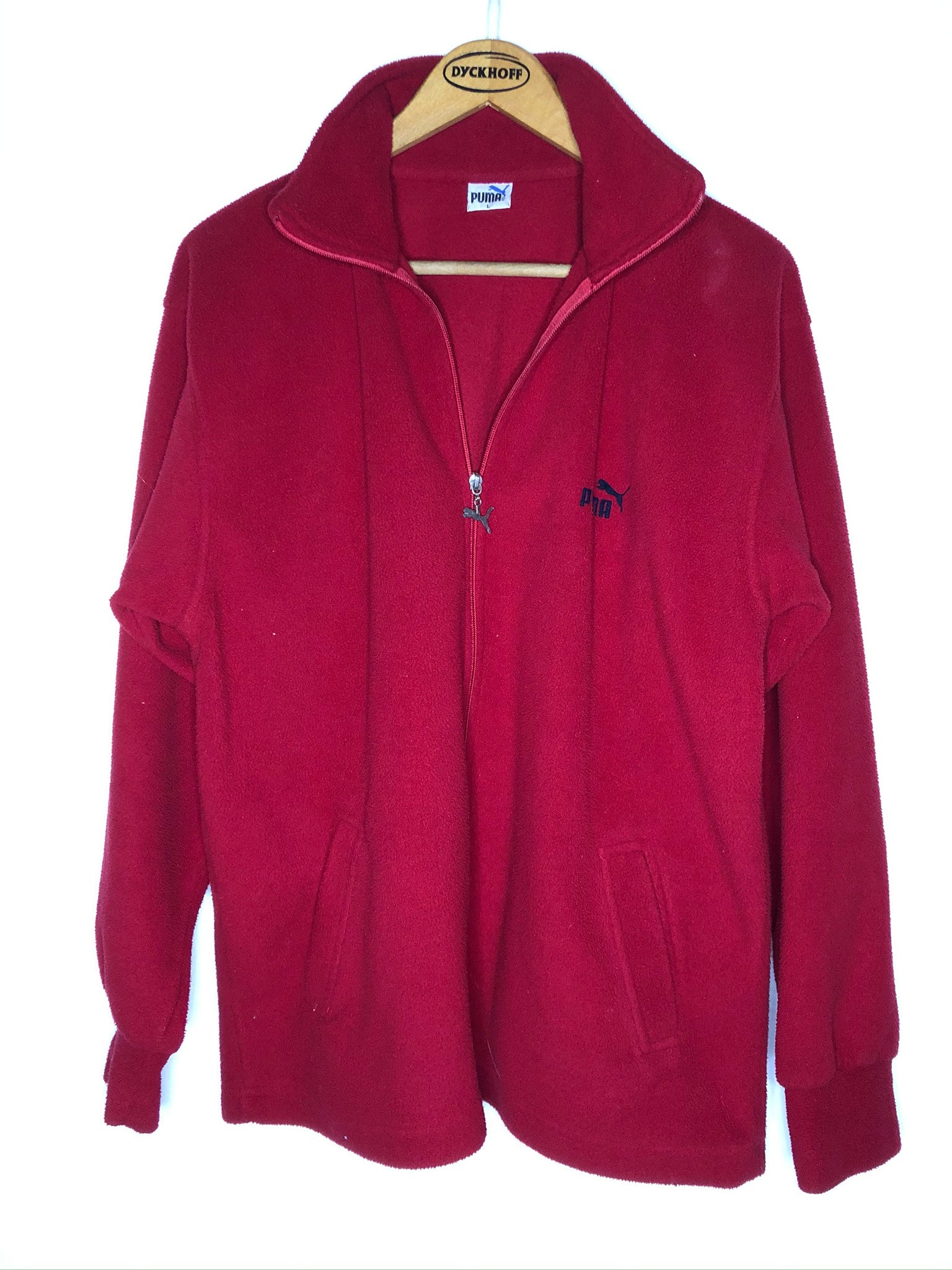Vintage Puma Fleece Sweatshirtjacke (L)