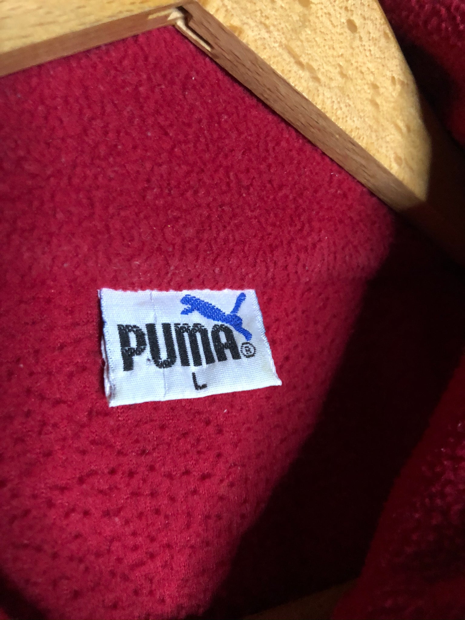 Vintage Puma Fleece Sweatshirtjacke (L)