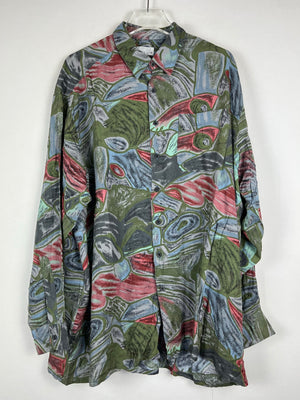 Vintage Crazy Pattern Hemd (XL)