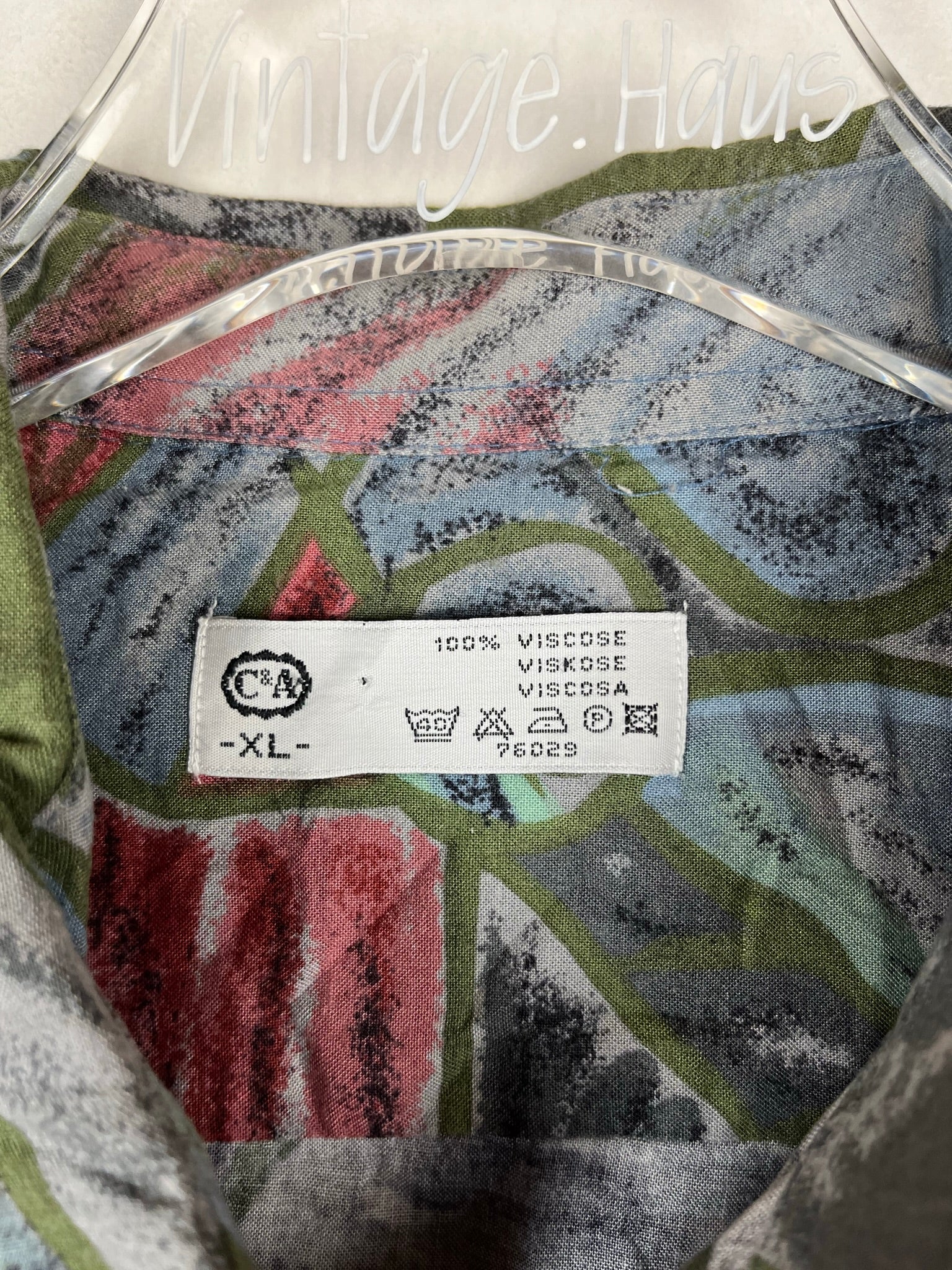 Vintage Crazy Pattern Hemd (XL)