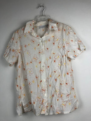 Vintage Bluse mit Schulterpolster (M-L)