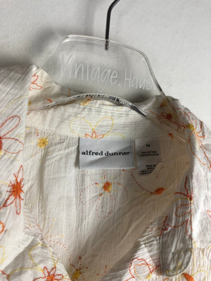 Vintage Bluse mit Schulterpolster (M-L)
