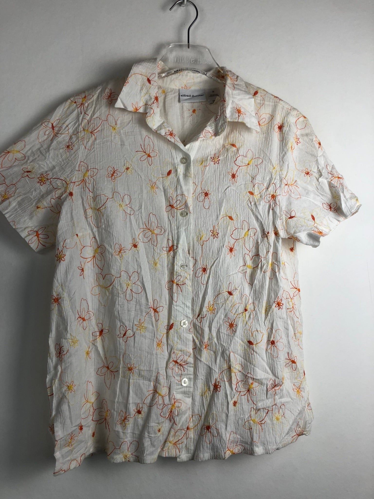 Vintage Bluse mit Schulterpolster (M-L)