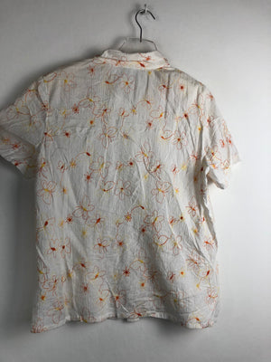 Vintage Bluse mit Schulterpolster (M-L)