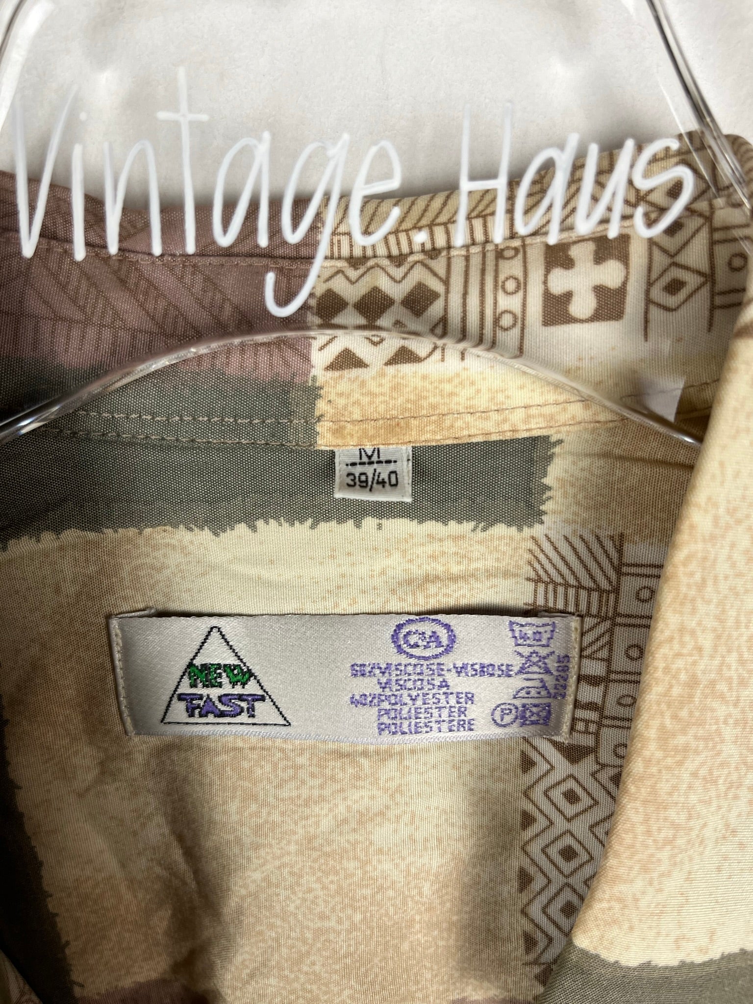 Vintage Crazy Pattern Hemd (S)