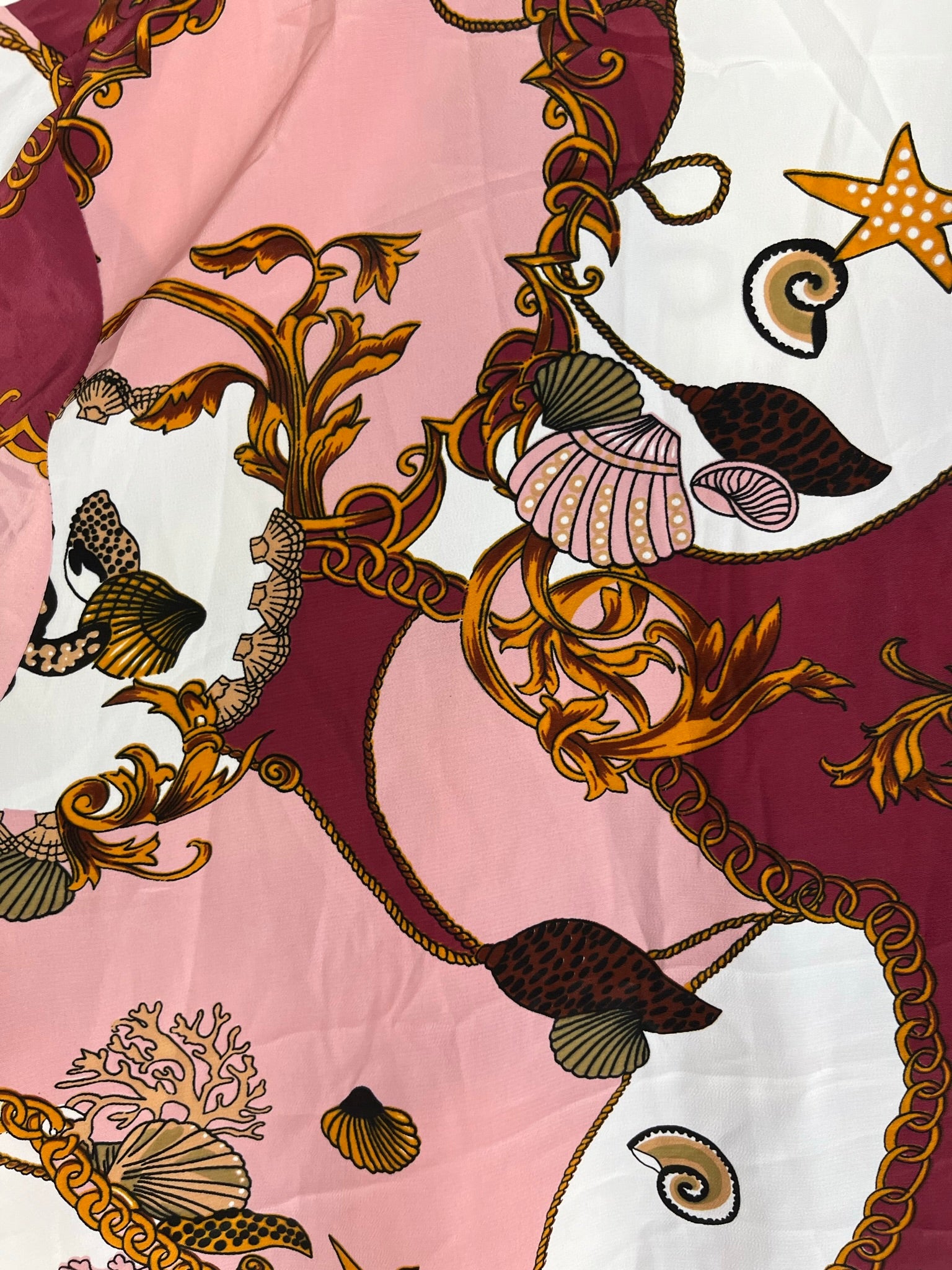 Vintage Crazy Pattern Hemd mit Schulterpolster (M)