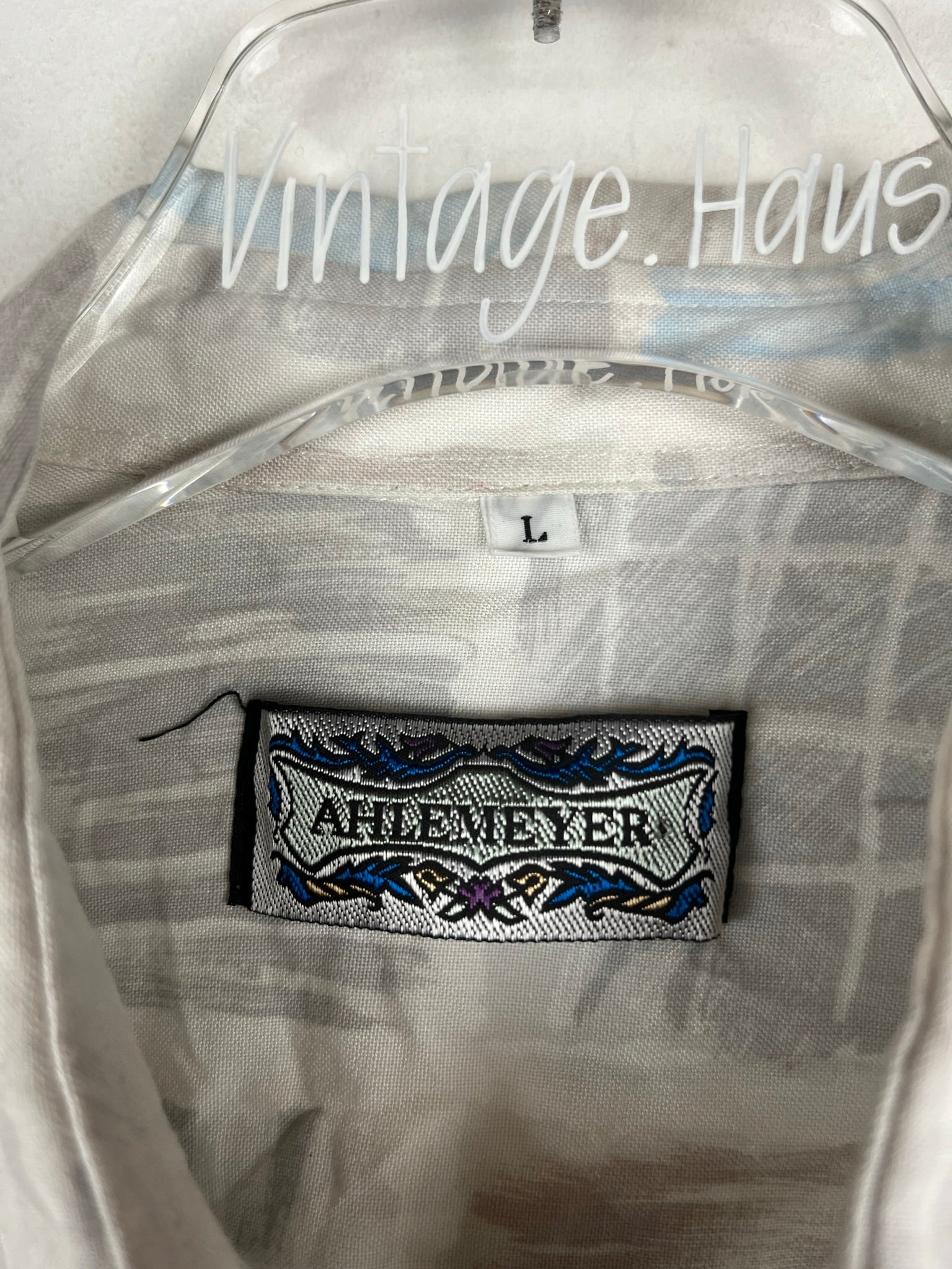 Vintage Crazy Pattern Hemd (L)