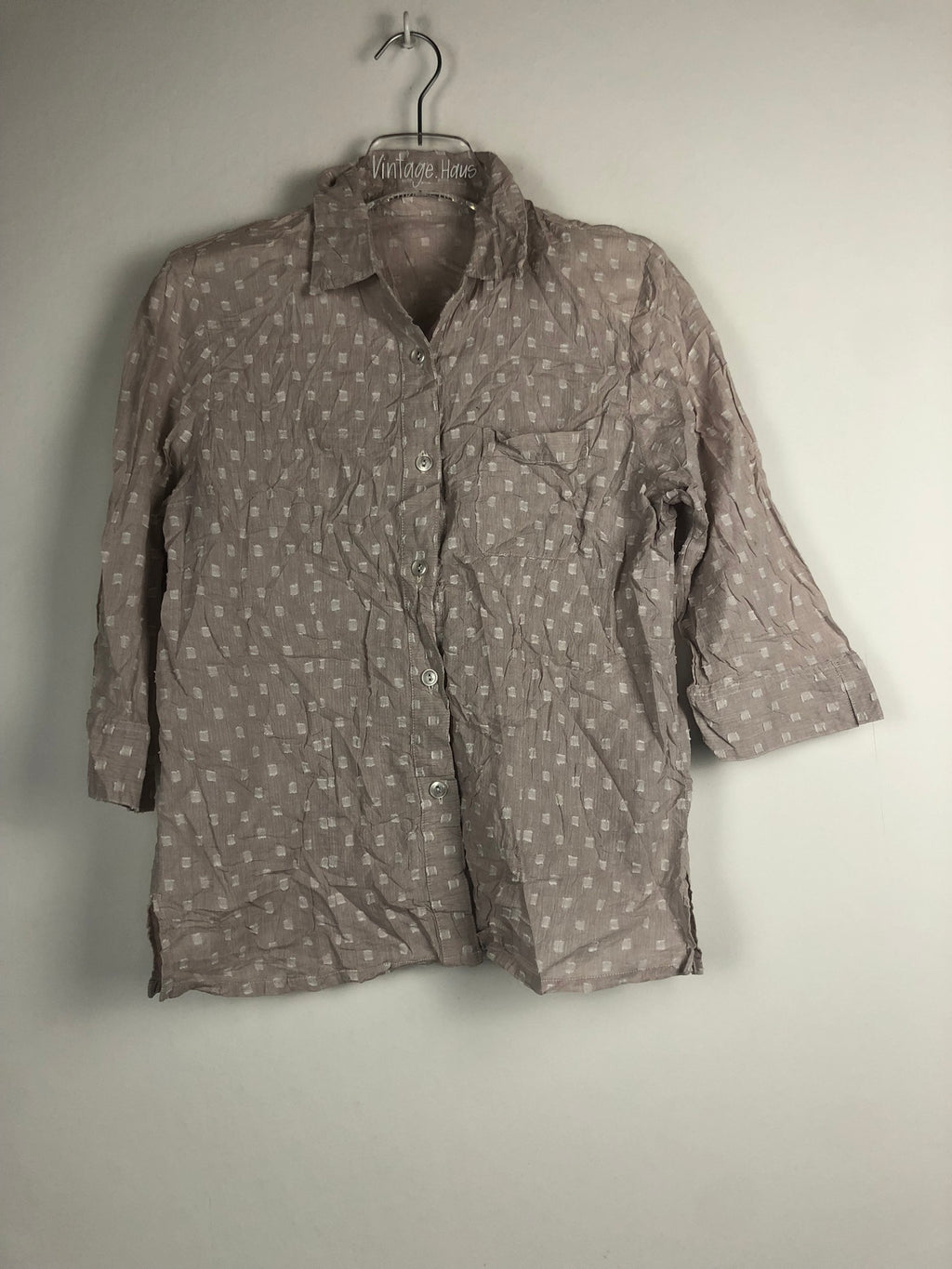 Vintage Bluse mit Schulterpolster (M)