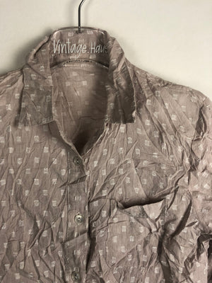 Vintage Bluse mit Schulterpolster (M)