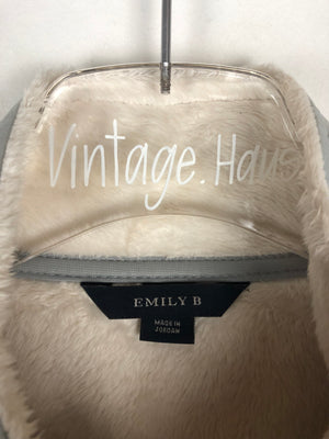 Vintage Teddy Fleece Sweatshirtjacke (S)