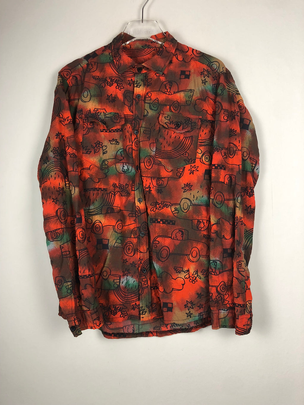 Vintage Crazy Pattern Hemd (S)