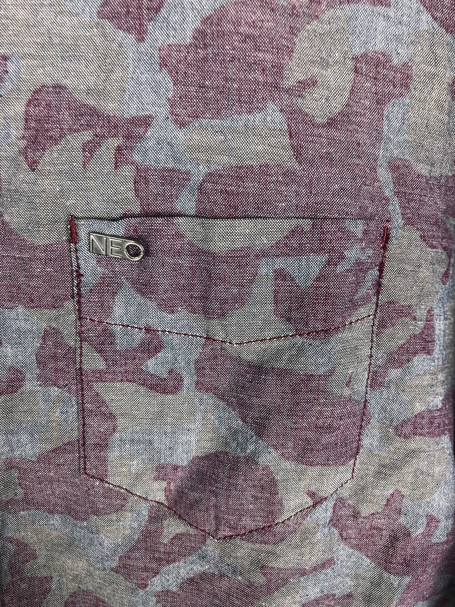 Vintage Crazy Pattern Hemd (XS)
