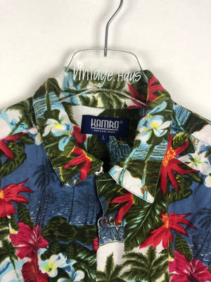 Vintage Crazy Pattern Hemd (M)