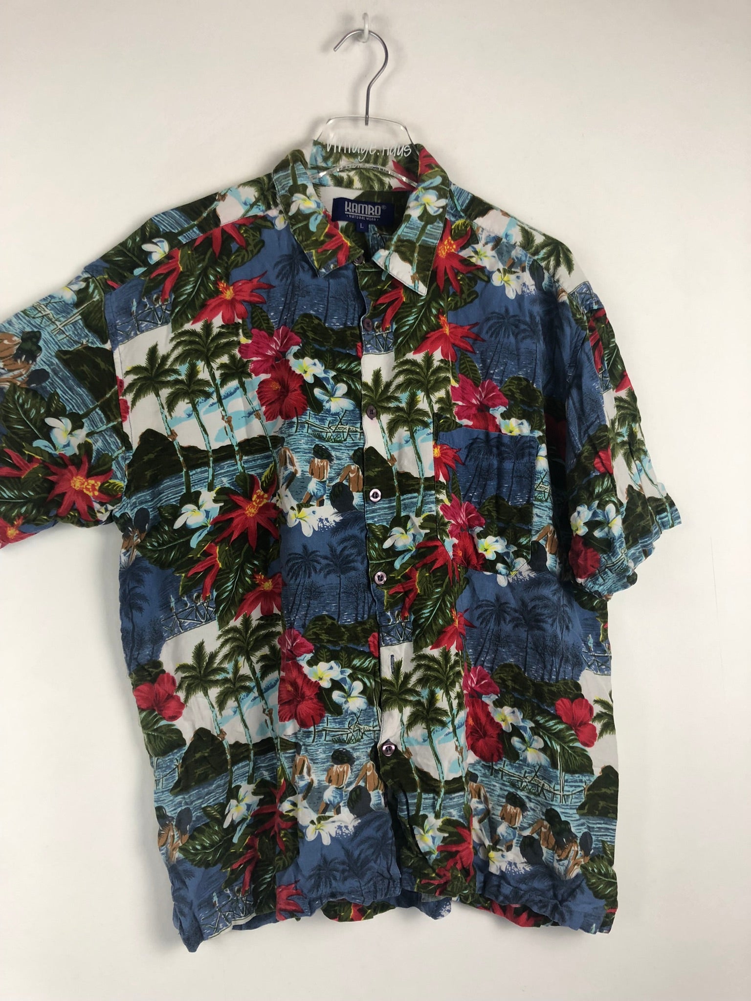 Vintage Crazy Pattern Hemd (M)