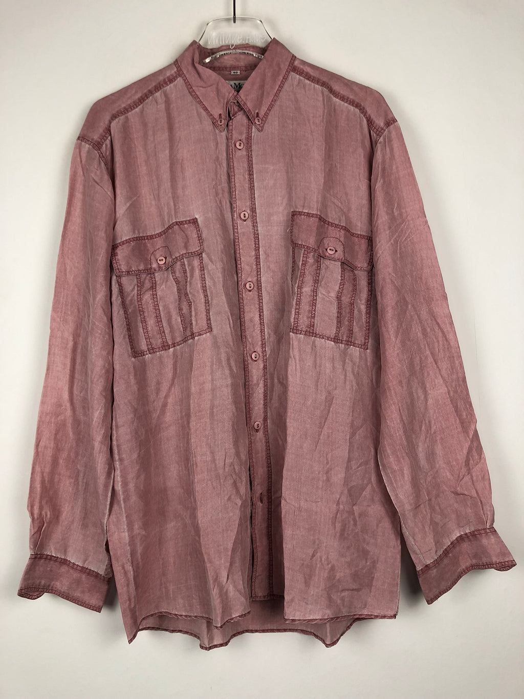 Vintage Seiden Hemd (M-L)