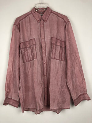 Vintage Seiden Hemd (M-L)