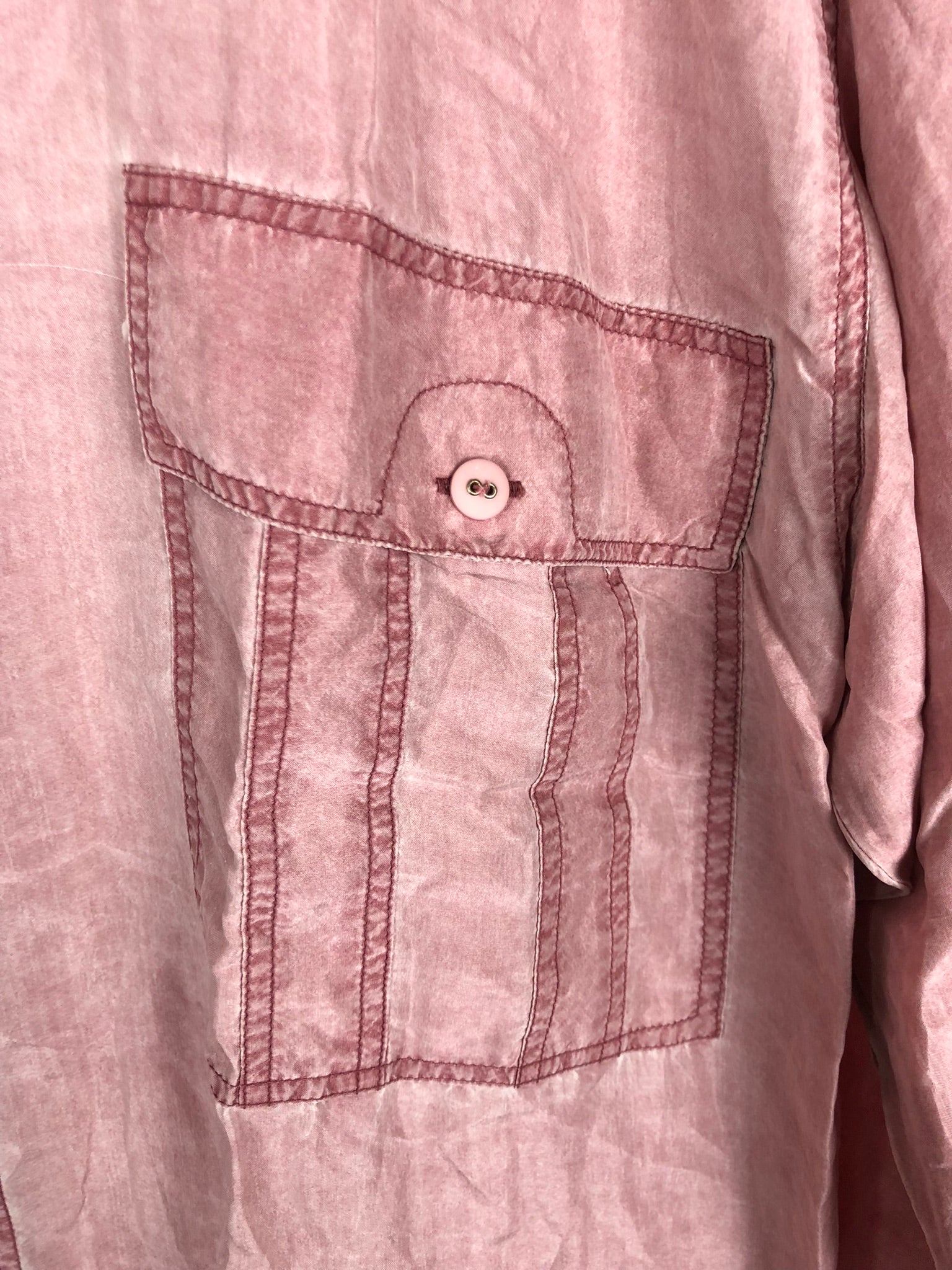 Vintage Seiden Hemd (M-L)