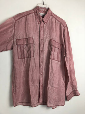 Vintage Seiden Hemd (M-L)