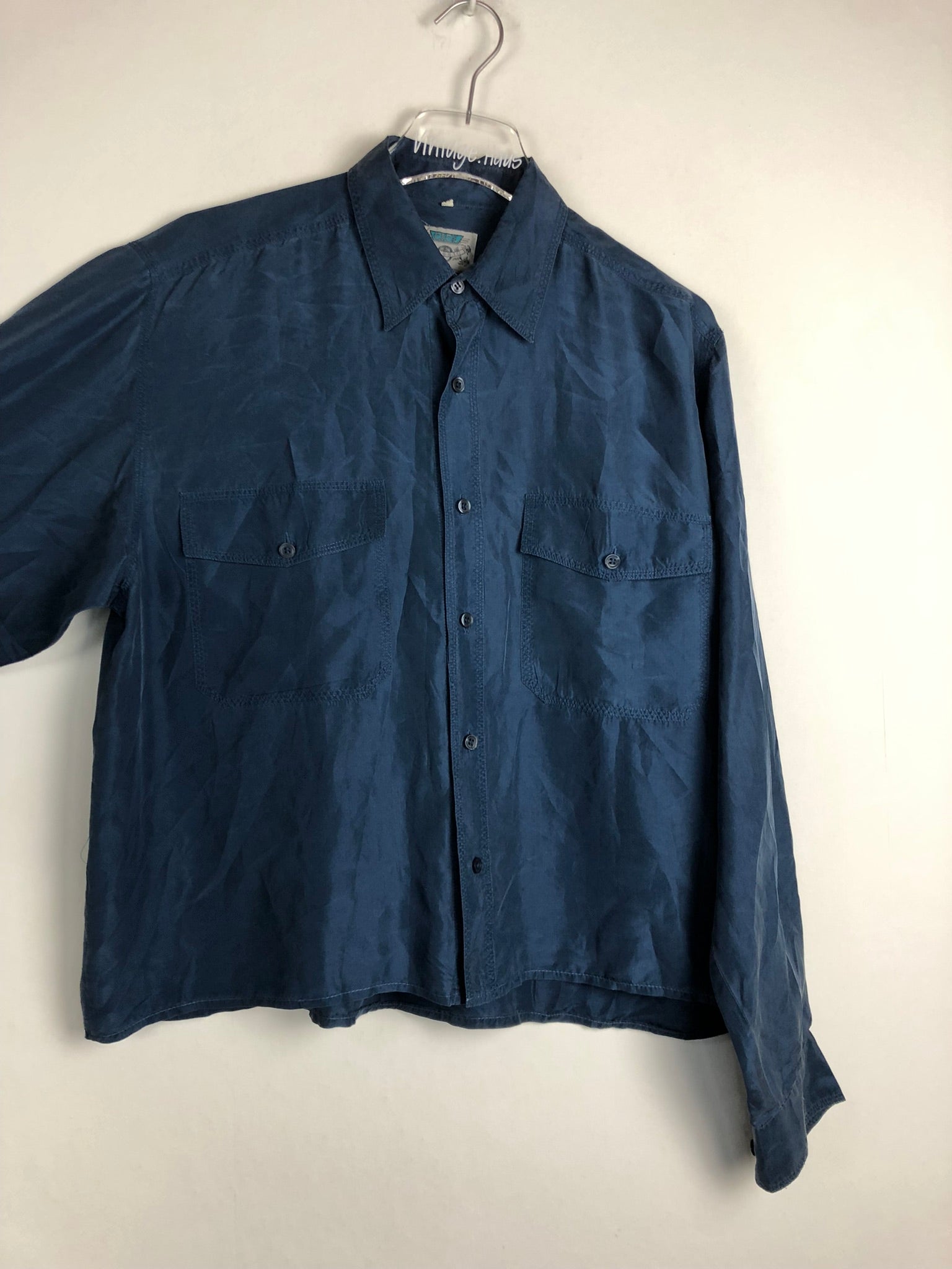 Vintage Seiden Hemd (S)