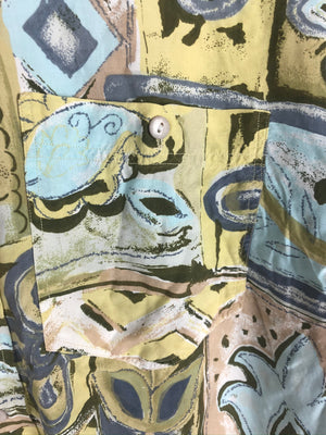 Vintage Crazy Pattern Hemd (S-M)