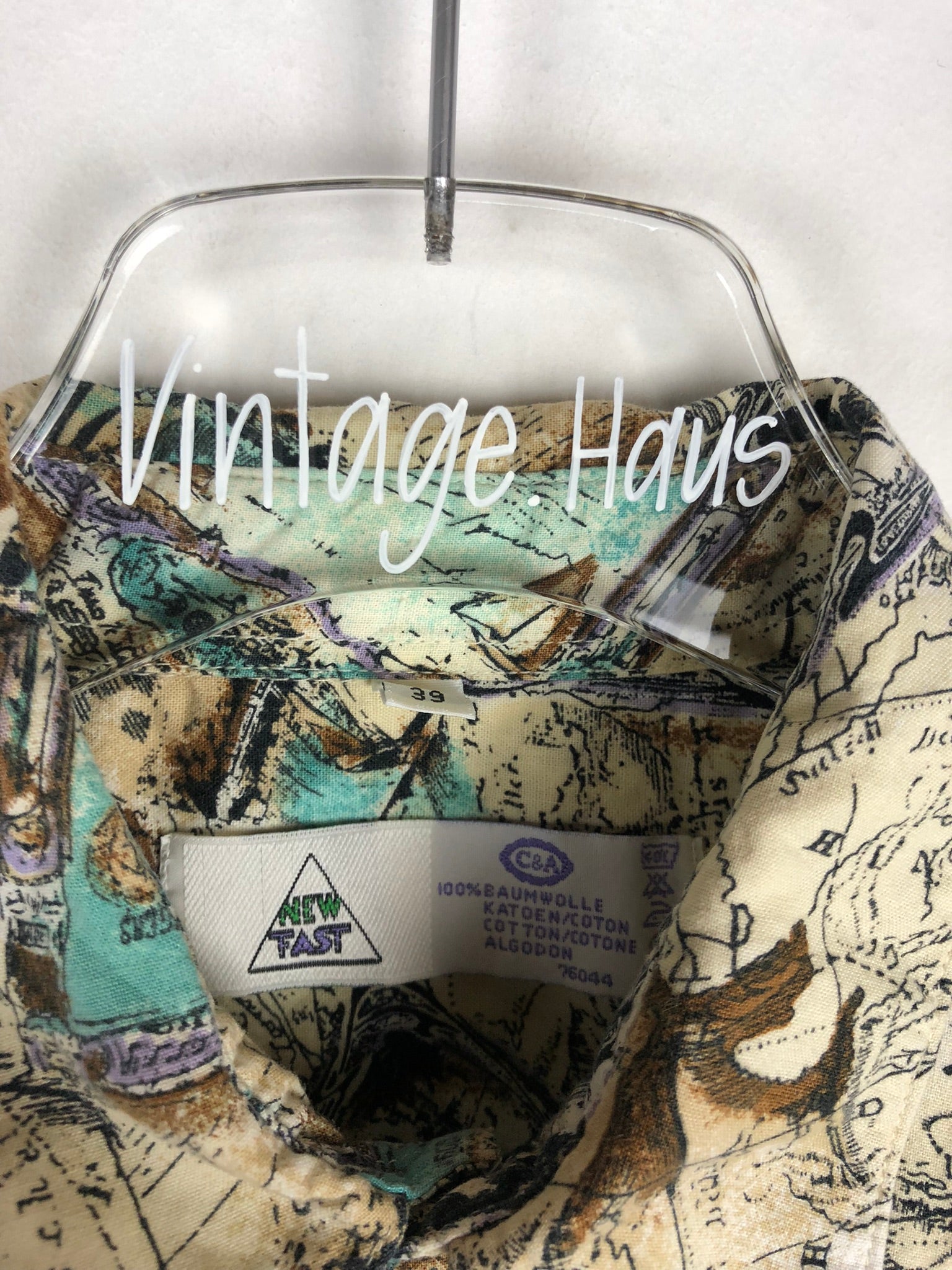 Vintage Crazy Pattern Hemd (M)