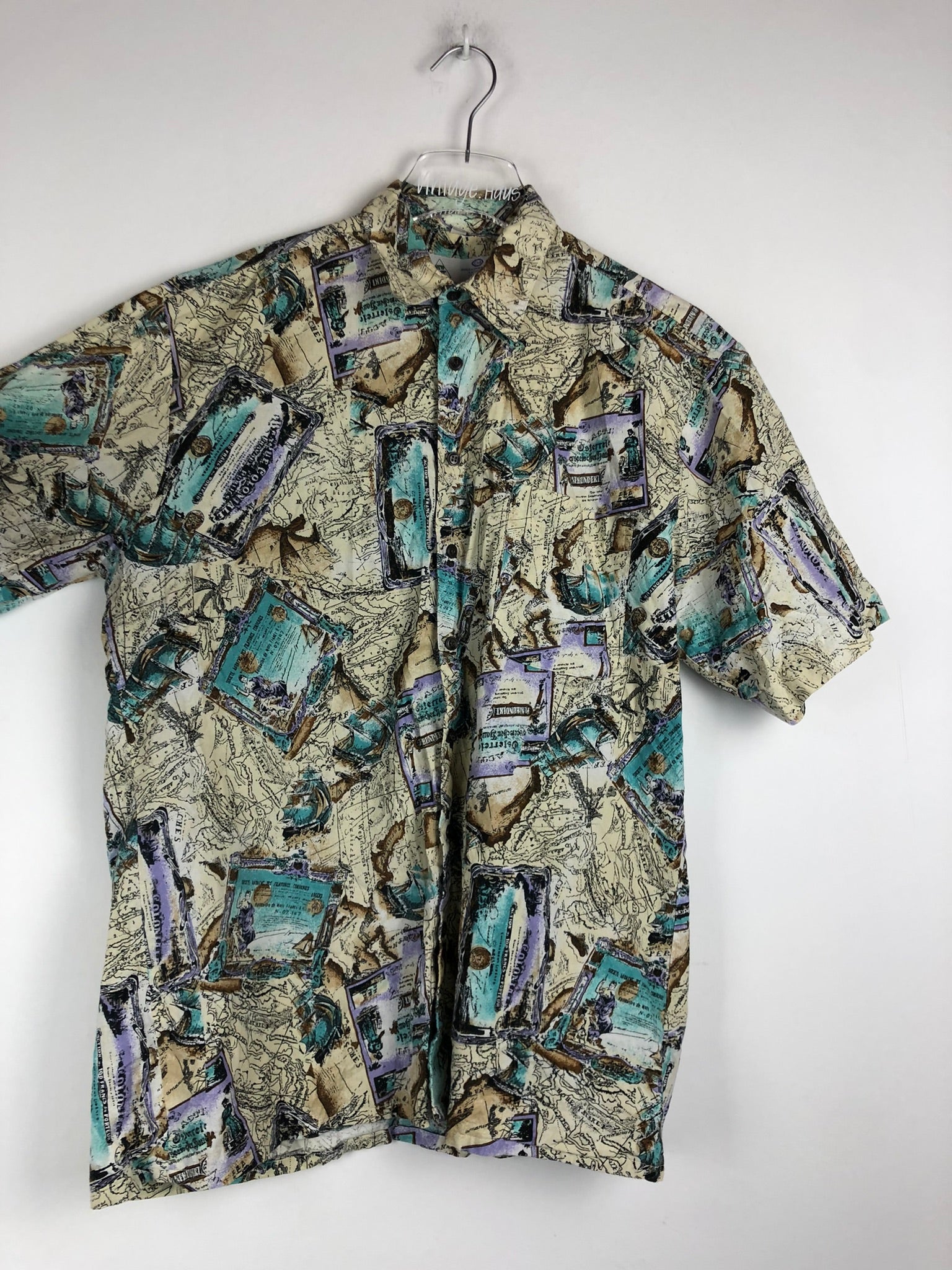 Vintage Crazy Pattern Hemd (M)