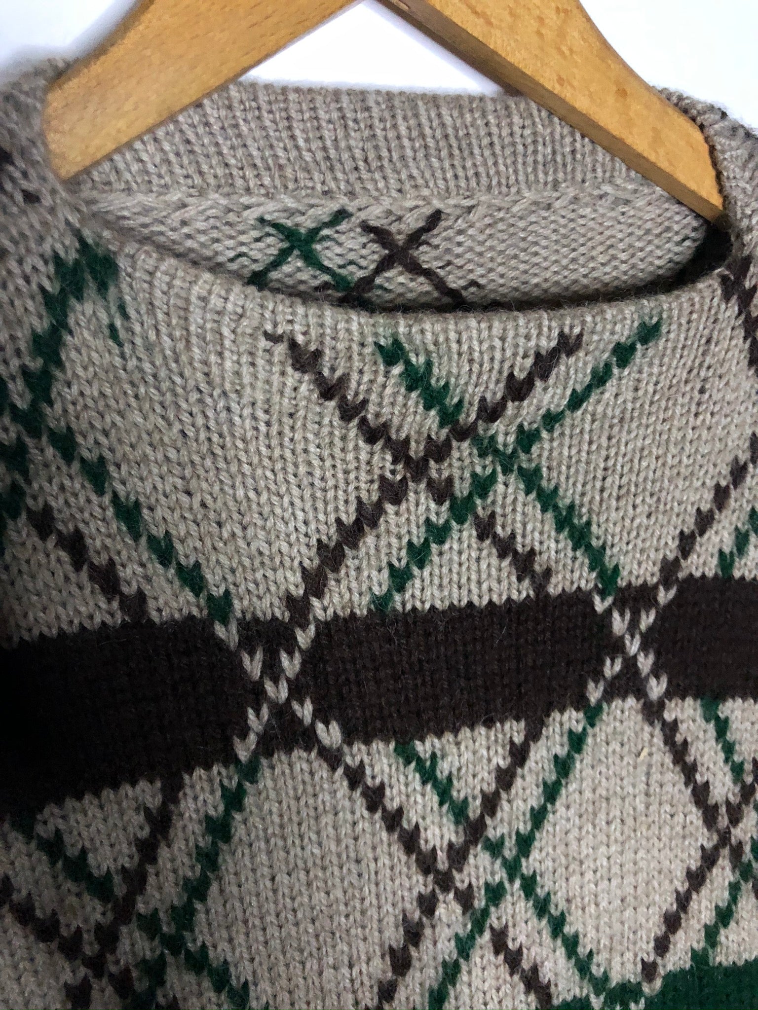 Vintage Pullover mit tollem Muster (S)