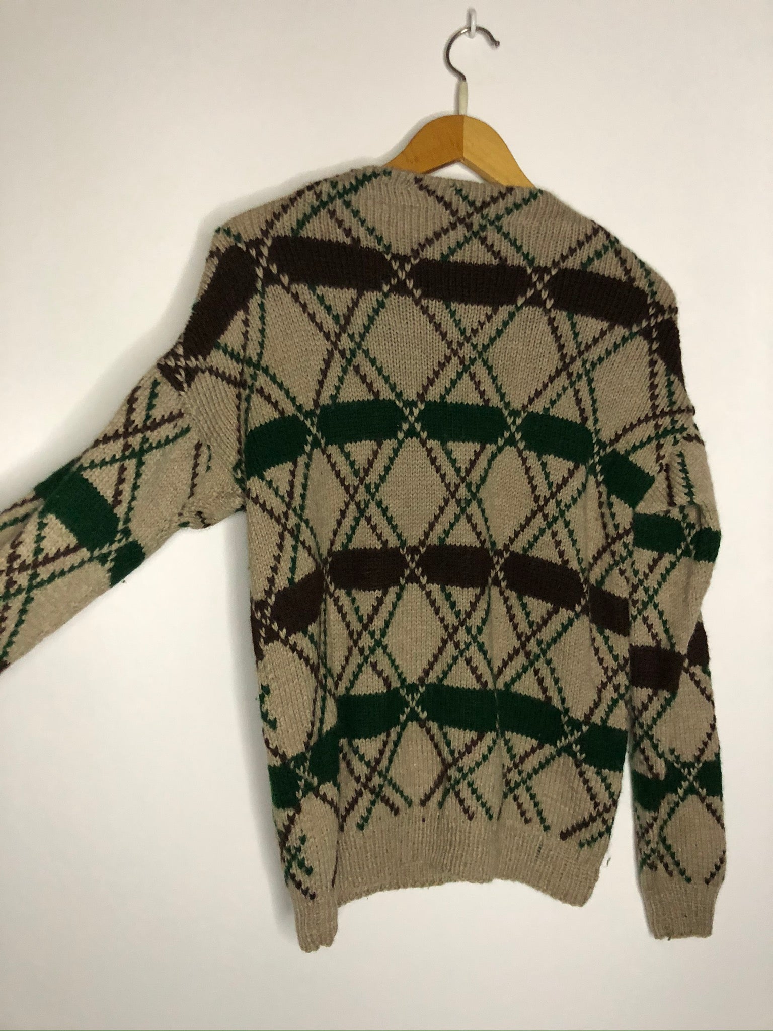 Vintage Pullover mit tollem Muster (S)